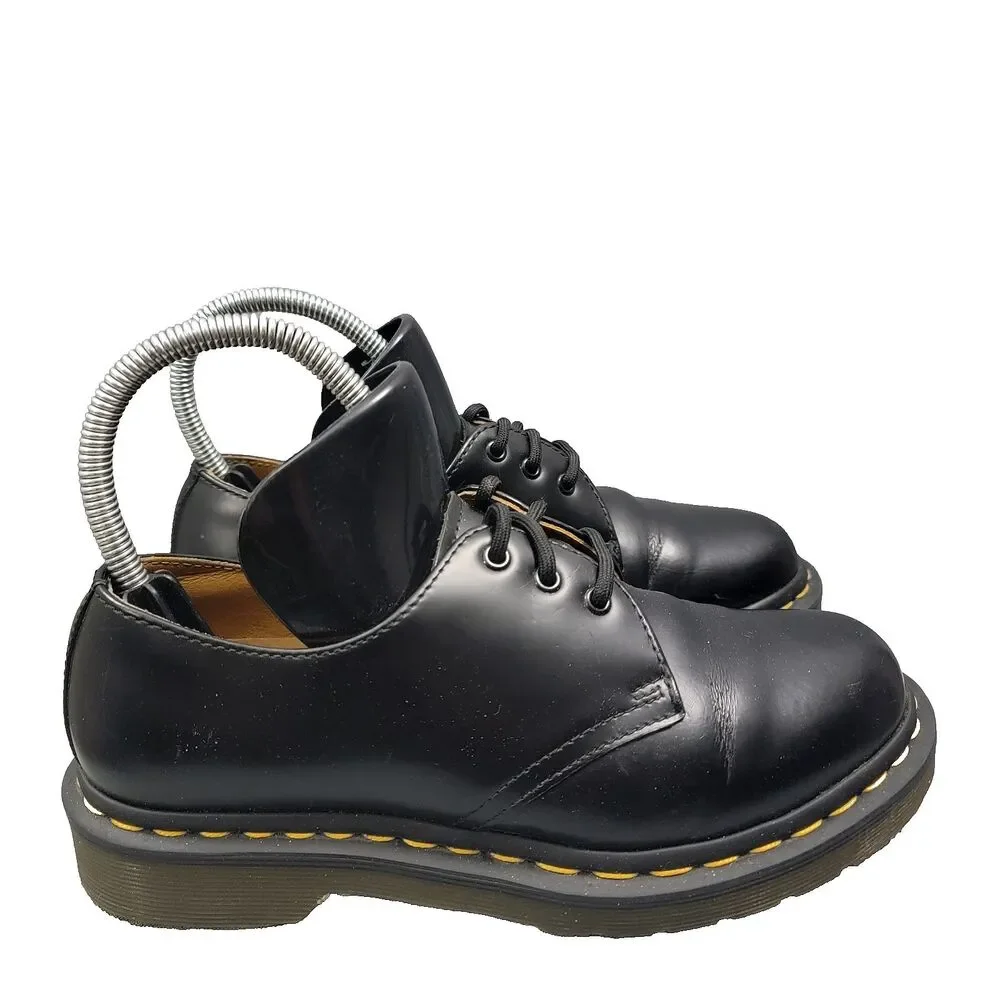 Dr. Martens 1461 Platform Black Leather Oxford Women's Shoes 6 US L